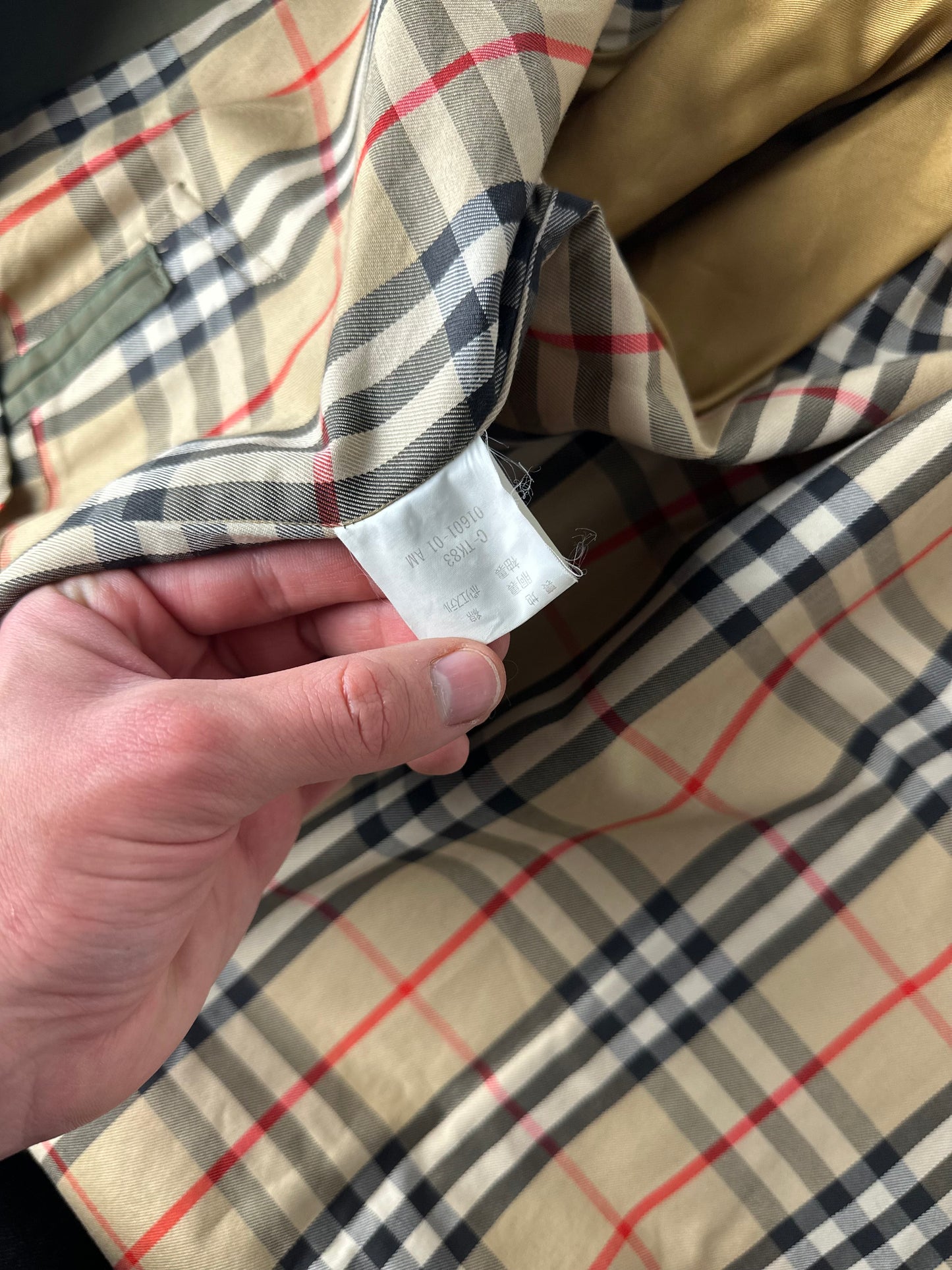 Vintage Burberry Car Coat Khaki Size 48 M