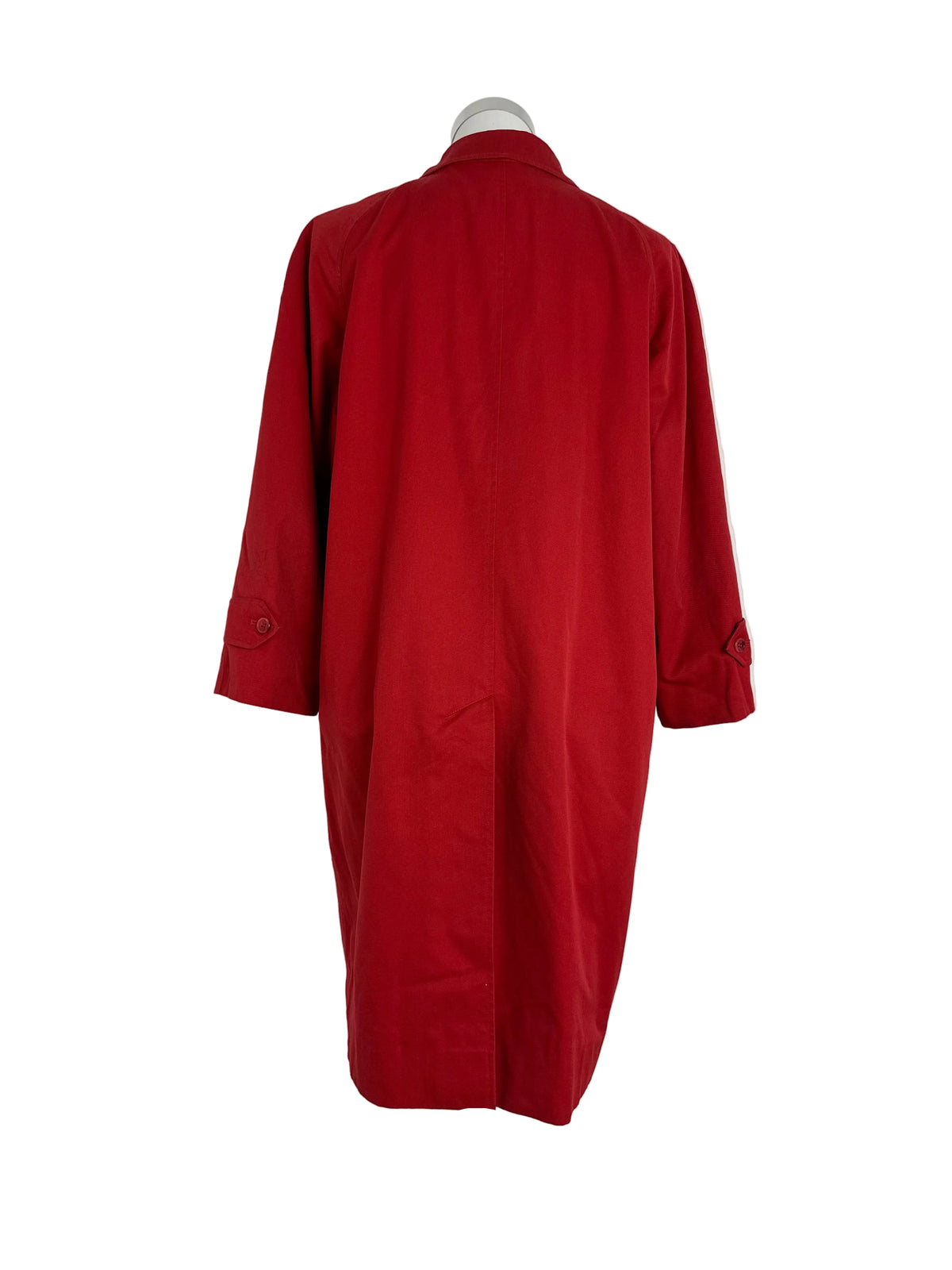 Vintage Burberry Trench Car Coat Red Size 14 L