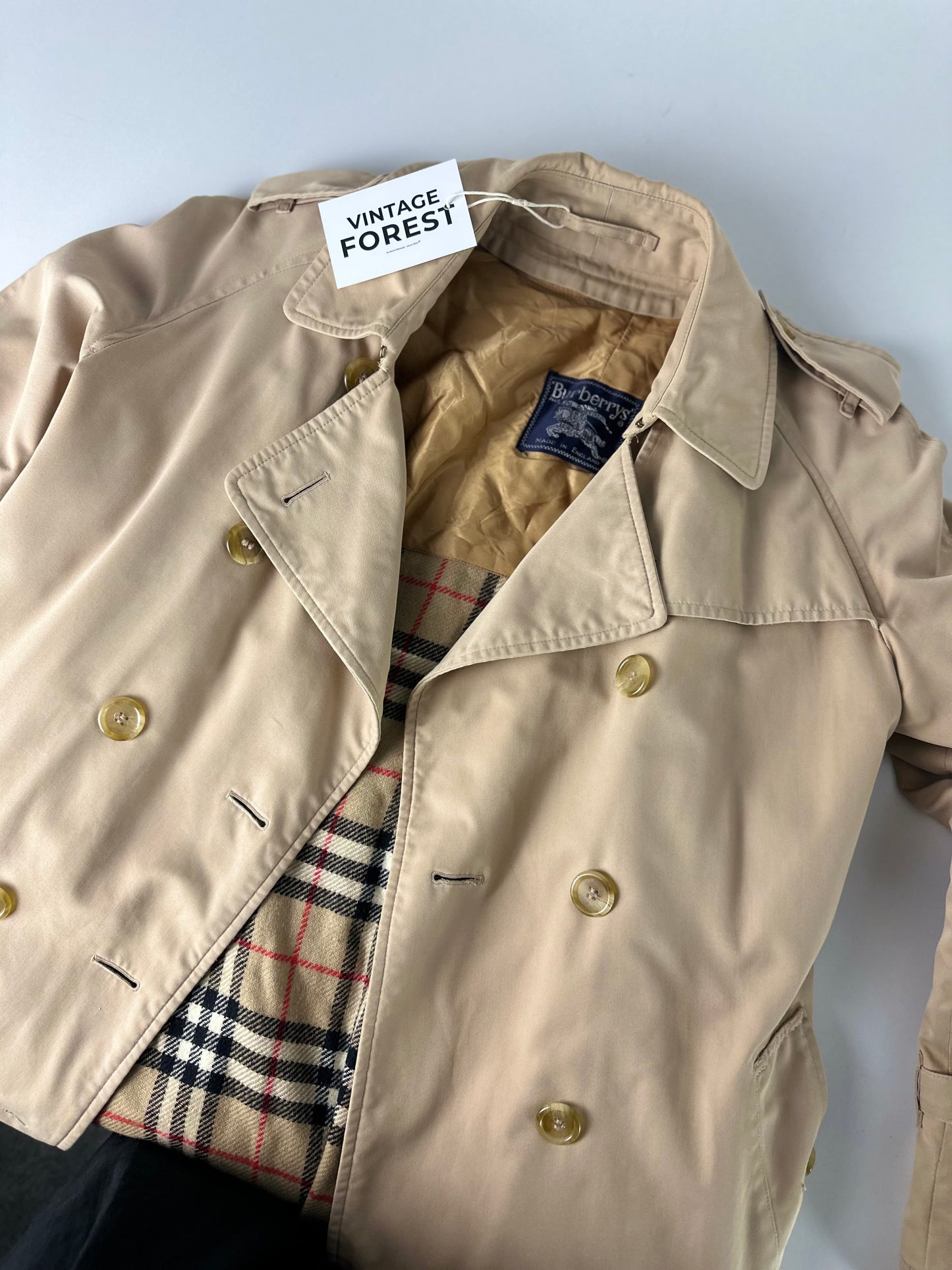 Vintage Burberry Trench Coat Size 8 XS With Inlet