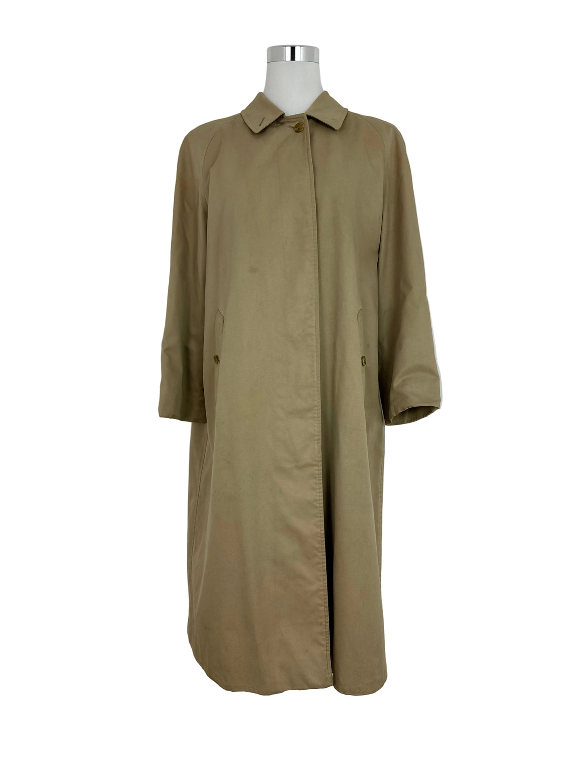 Vintage Burberry Car Coat Beige Size 12 M