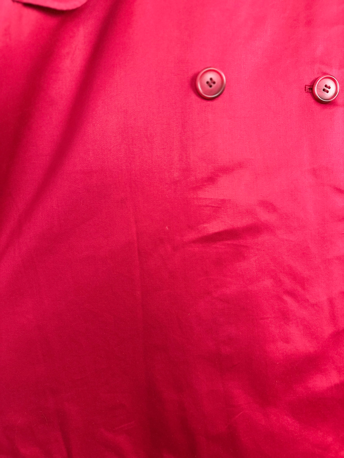 Vintage Burberry Trench Coat Red Size 14 L With Lining