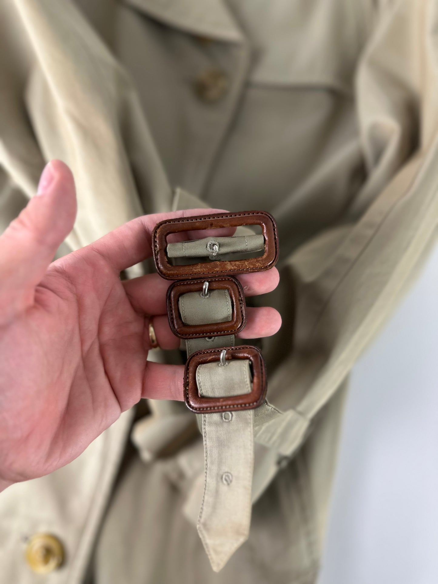Vintage Burberry Trench Coat Size 10 S With Lining