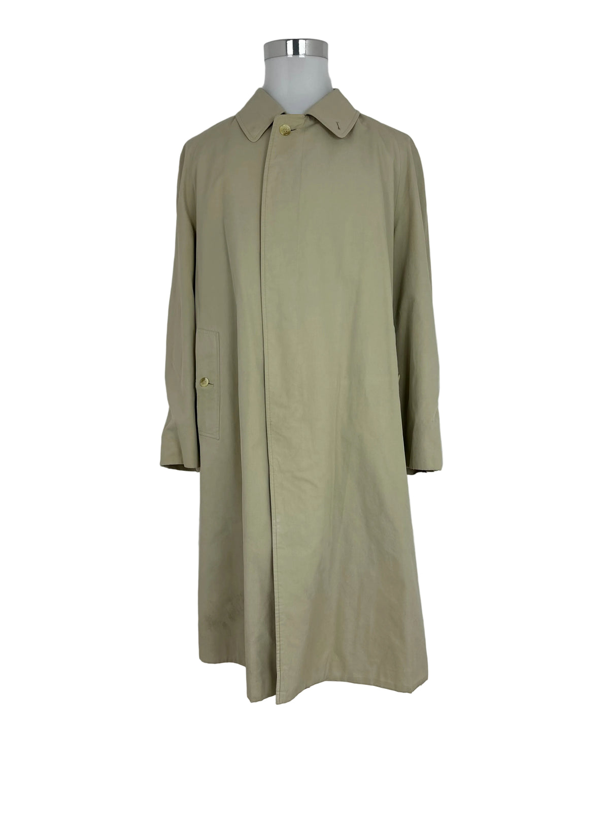 Vintage Burberry Car Coat Creme Size 58 XXL