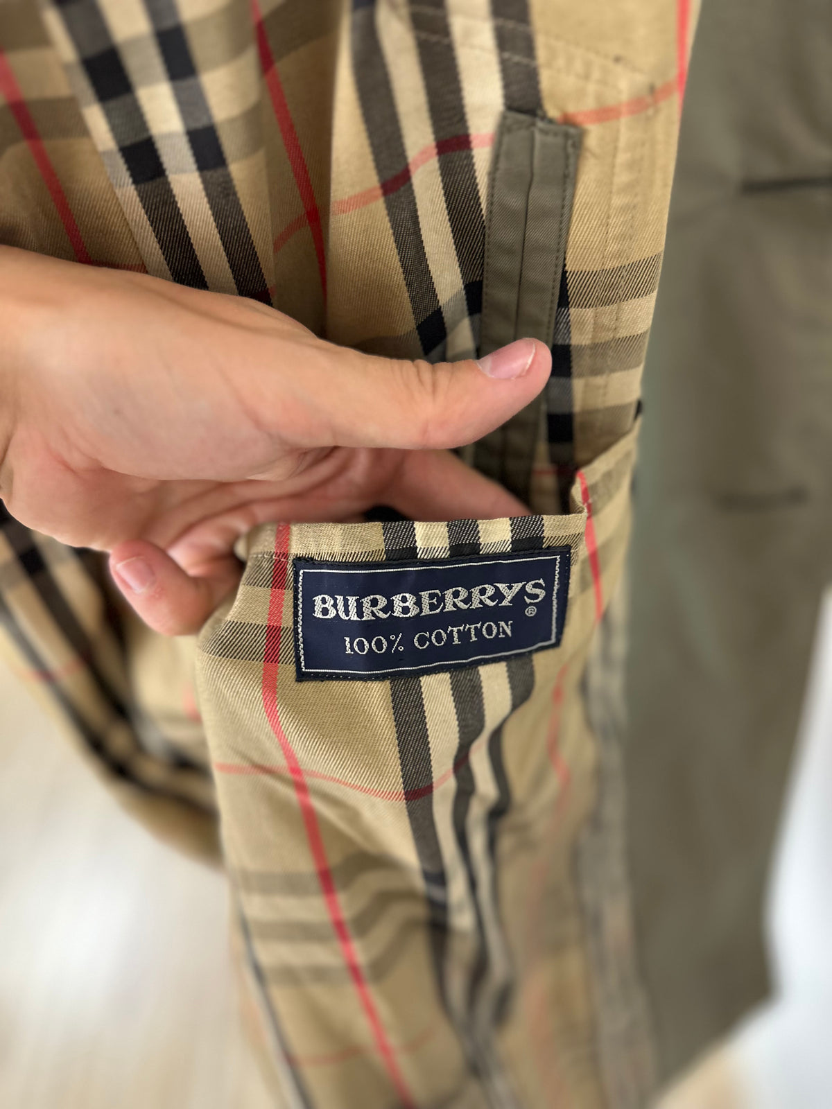 Vintage Burberry Car Coat Khaki 48 M