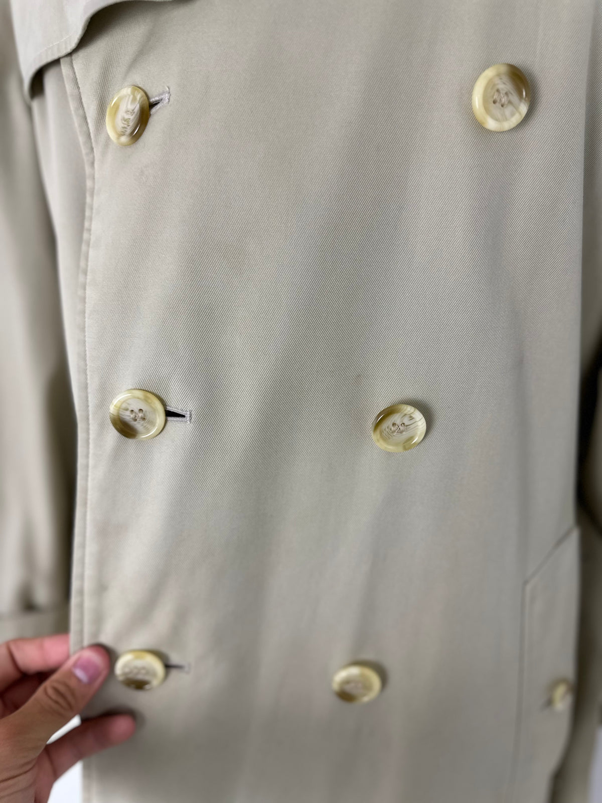 Vintage Burberry Trench Coat Creme Size 50 L