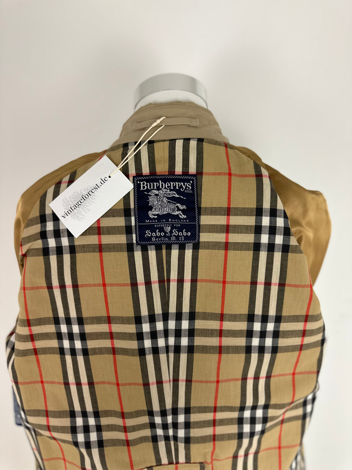 Vintage Burberry Trench Coat Beige Size 10 S