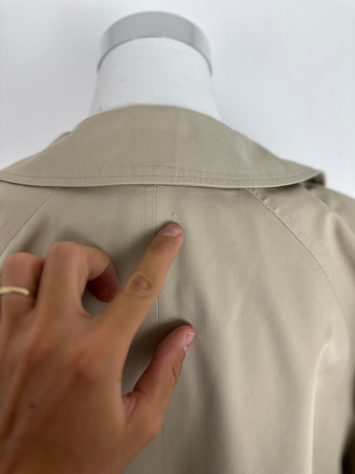 Vintage Burberry Car Coat Creme Size 16 XL