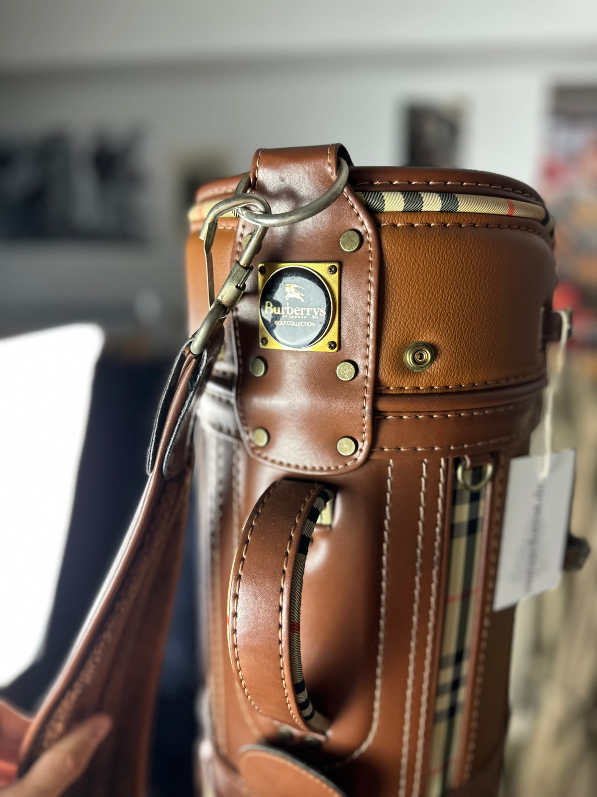 Vintage Burberry Nova Check Golf Caddy Bag