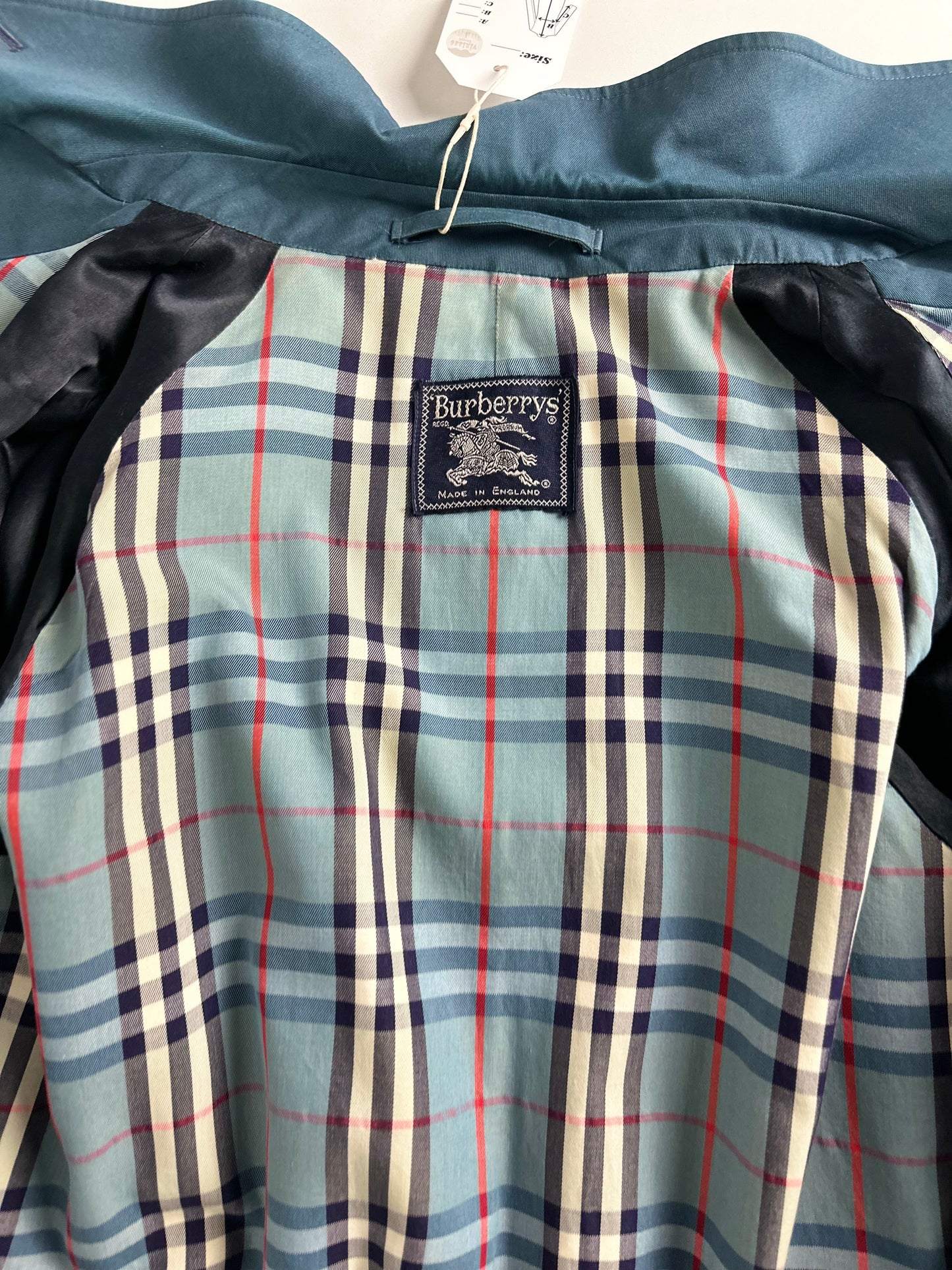 Vintage Burberry Car Coat Blue Size 14 L