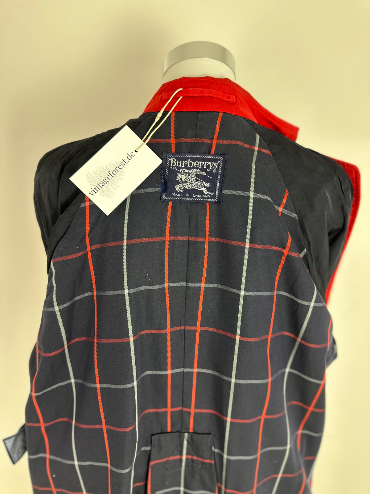 Vintage Burberry Trench Coat Red Size 12 M