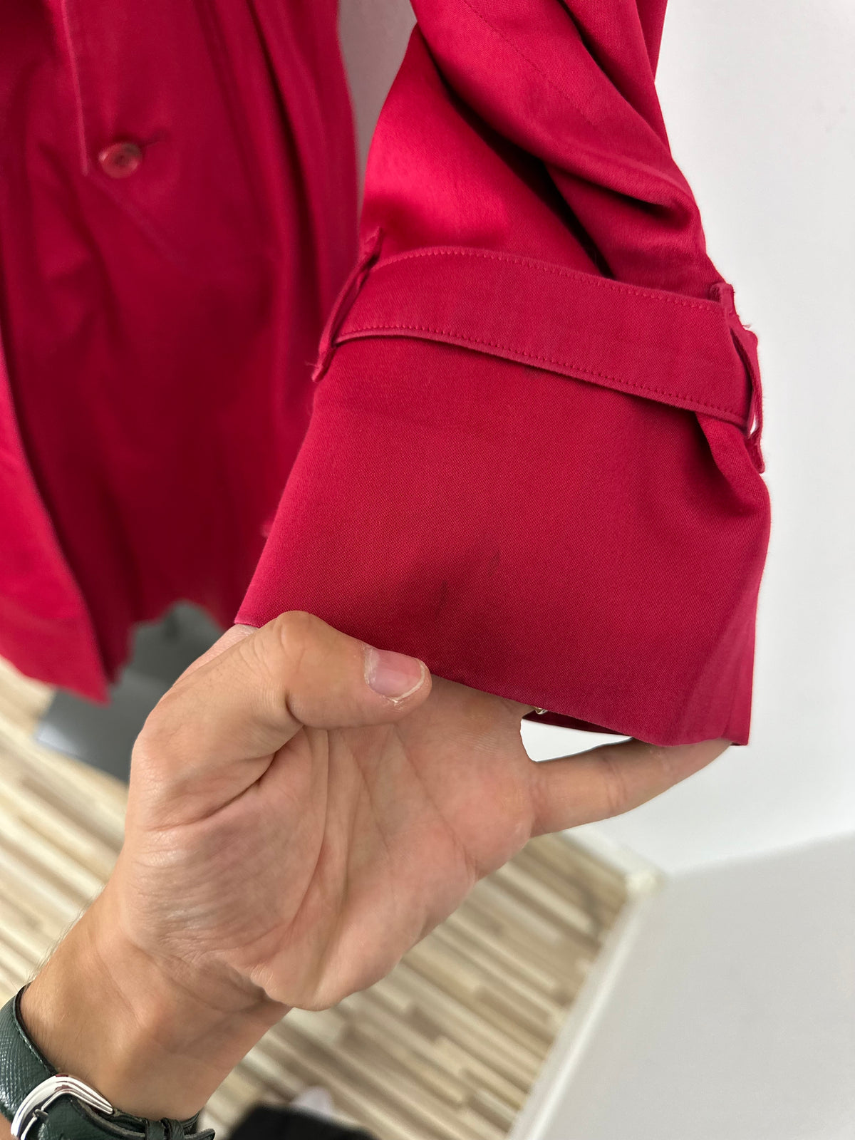 Vintage Burberry Trench Coat Red Size 14 L With Lining