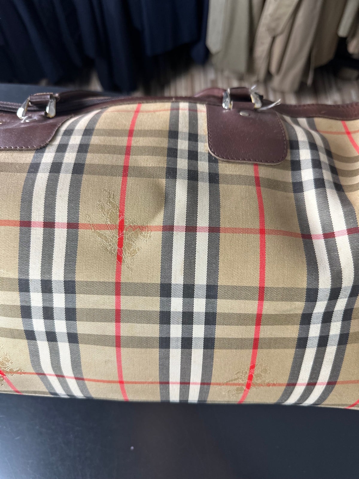 Vintage Burberry Nova Check Boston Bag