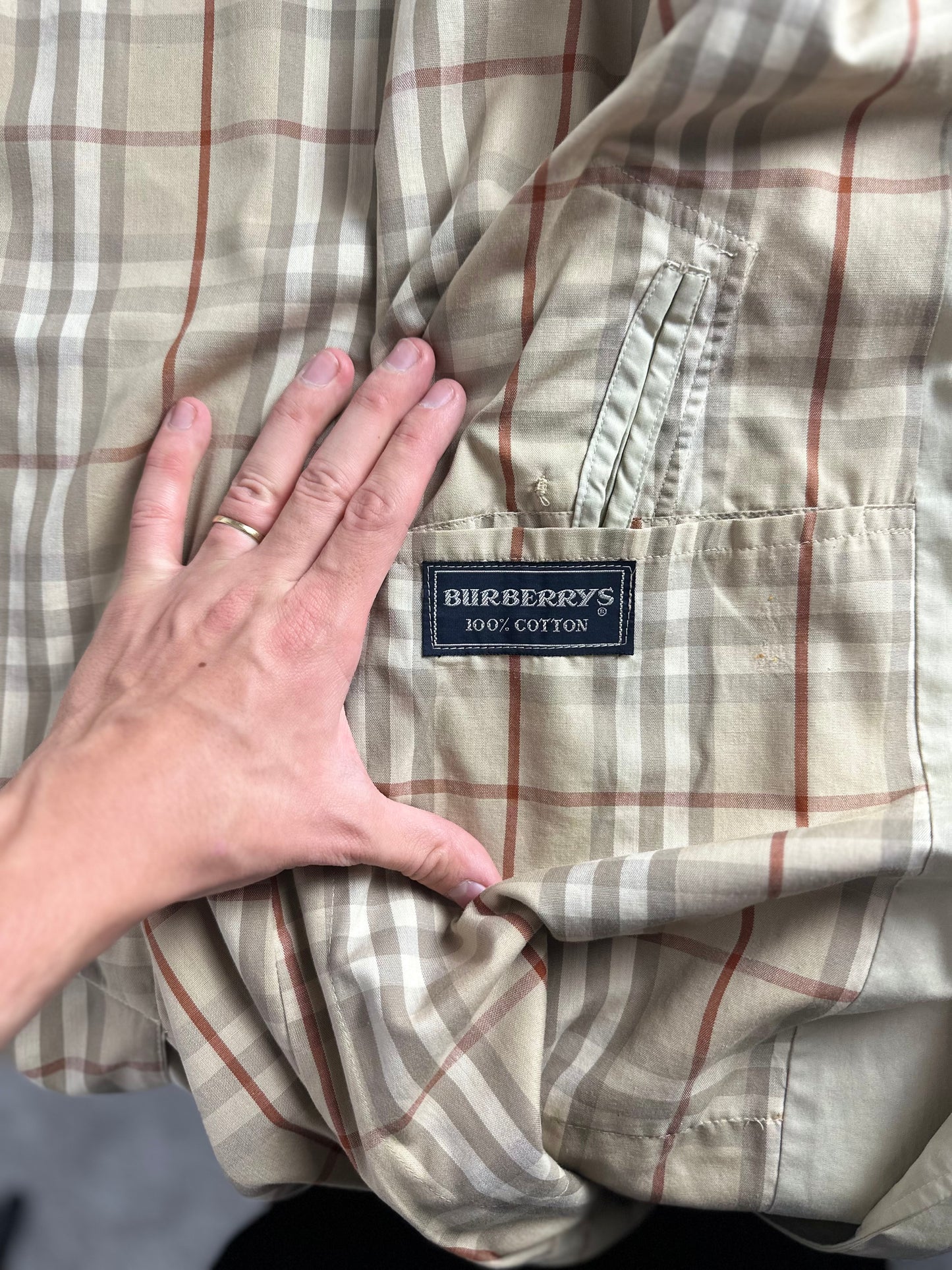 Vintage Burberry Car Coat Creme Size 10 S
