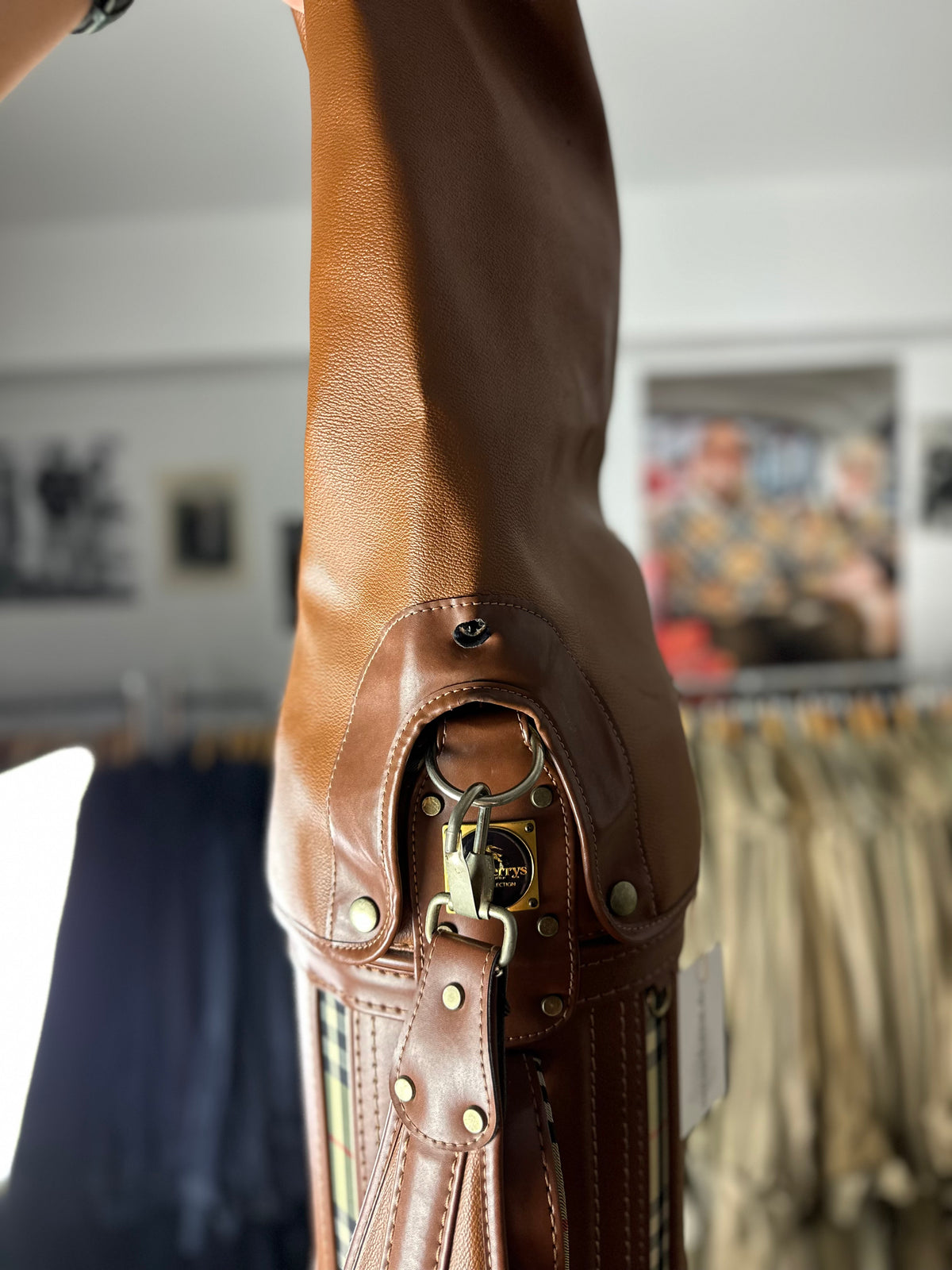 Vintage Burberry Nova Check Golf Caddy Bag