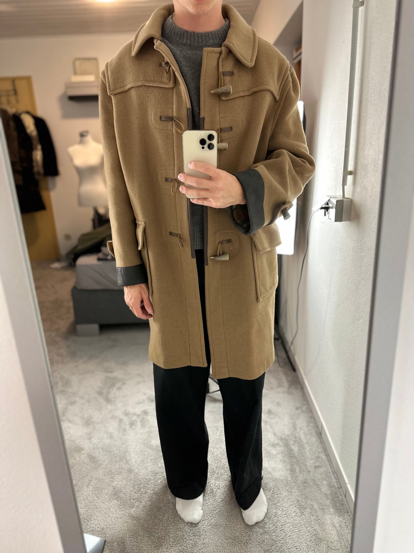 Vintage Burberry Duffle Coat Size 56 XL