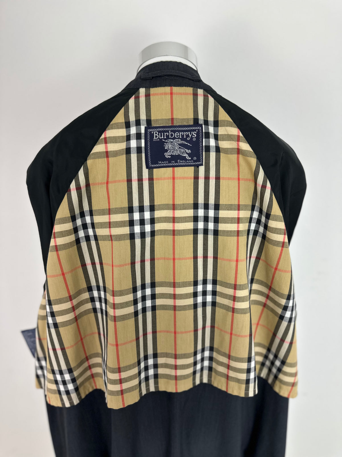Vintage Burberry Car Coat Black Size 14 L