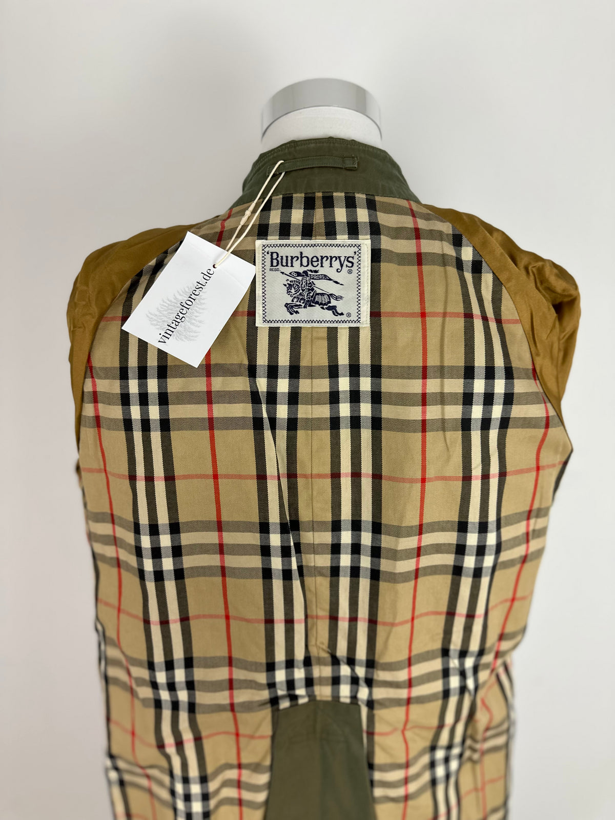 Vintage Burberry Trench Coat Khaki Size 10 S