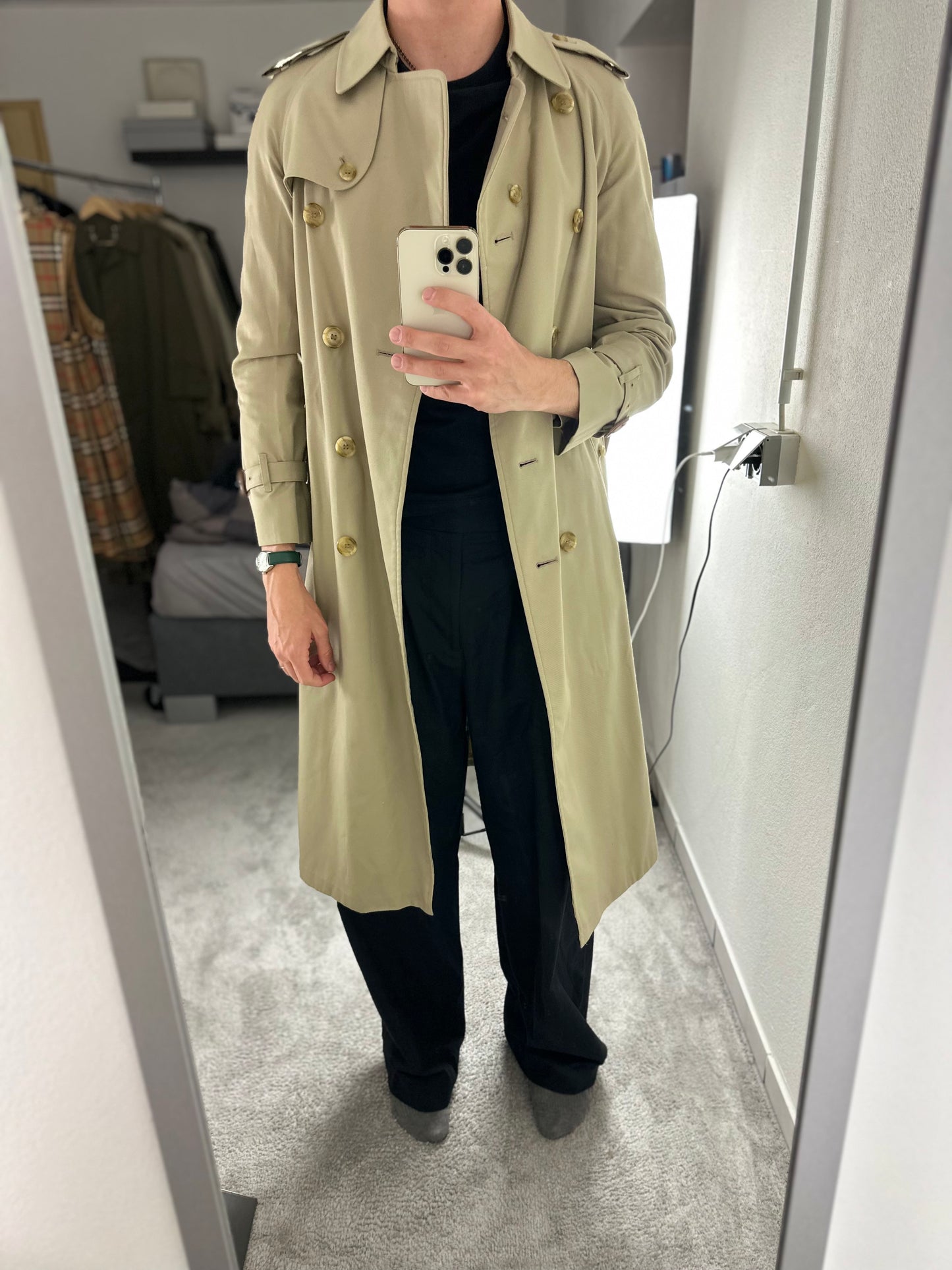Vintage Burberry Trench Coat Size 8 XS