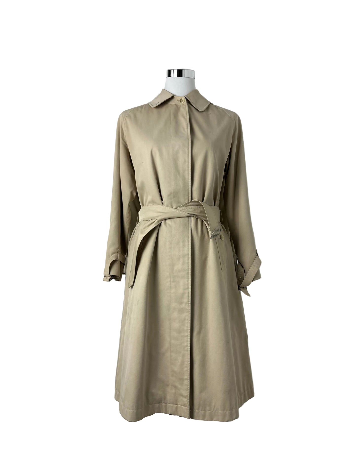 Vintage Burberry Trench Coat Creme Size 10 S