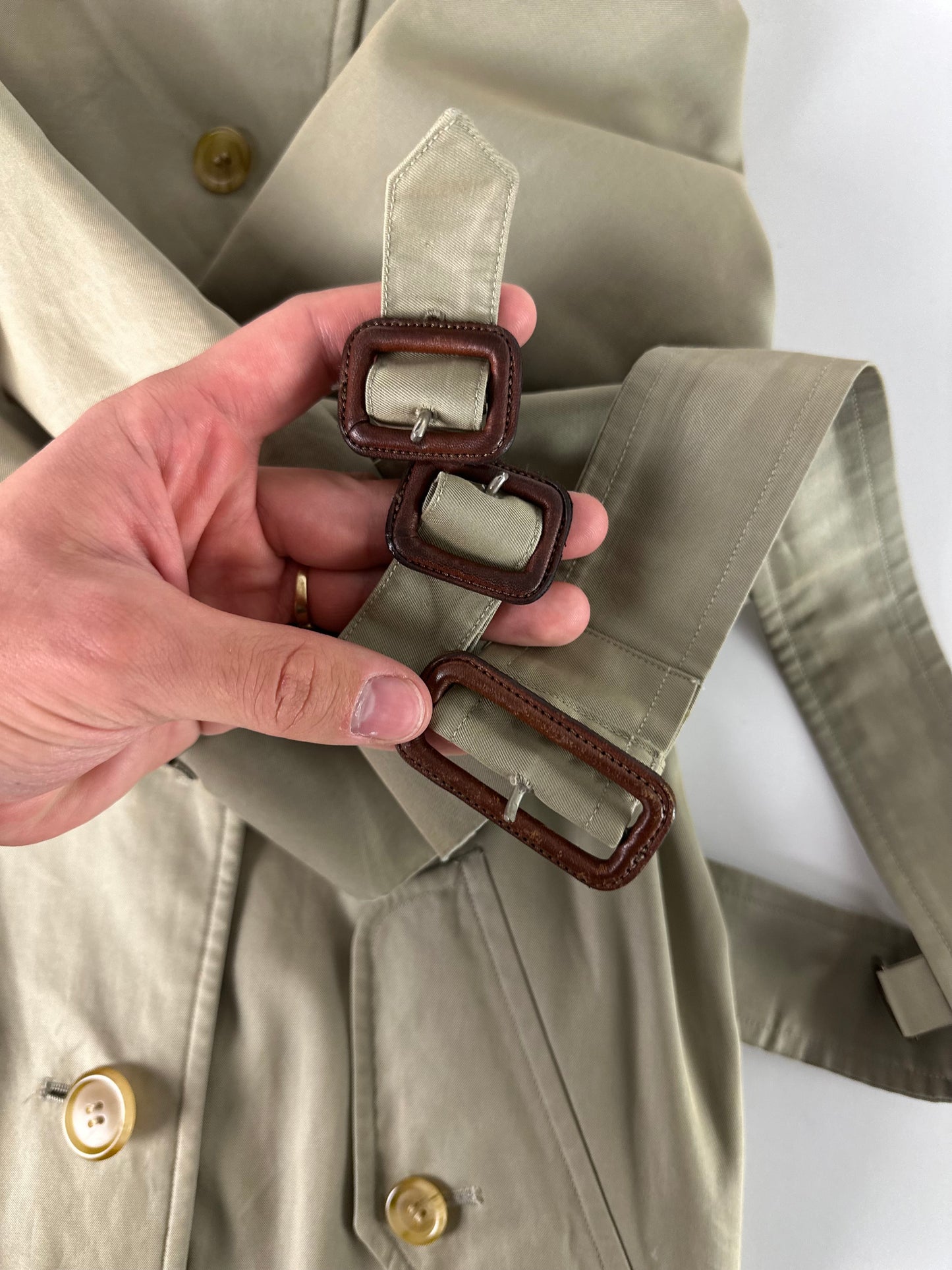 Vintage Burberry Trench Coat Size 12 M