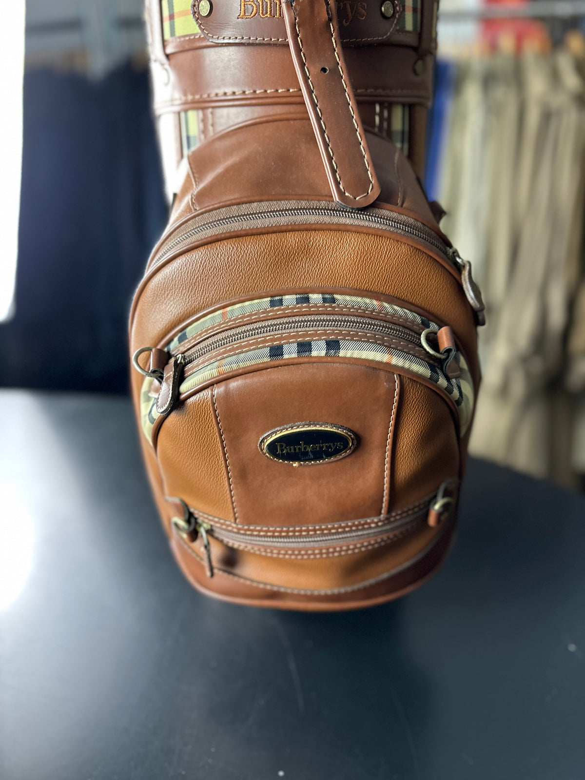 Vintage Burberry Nova Check Golf Caddy Bag