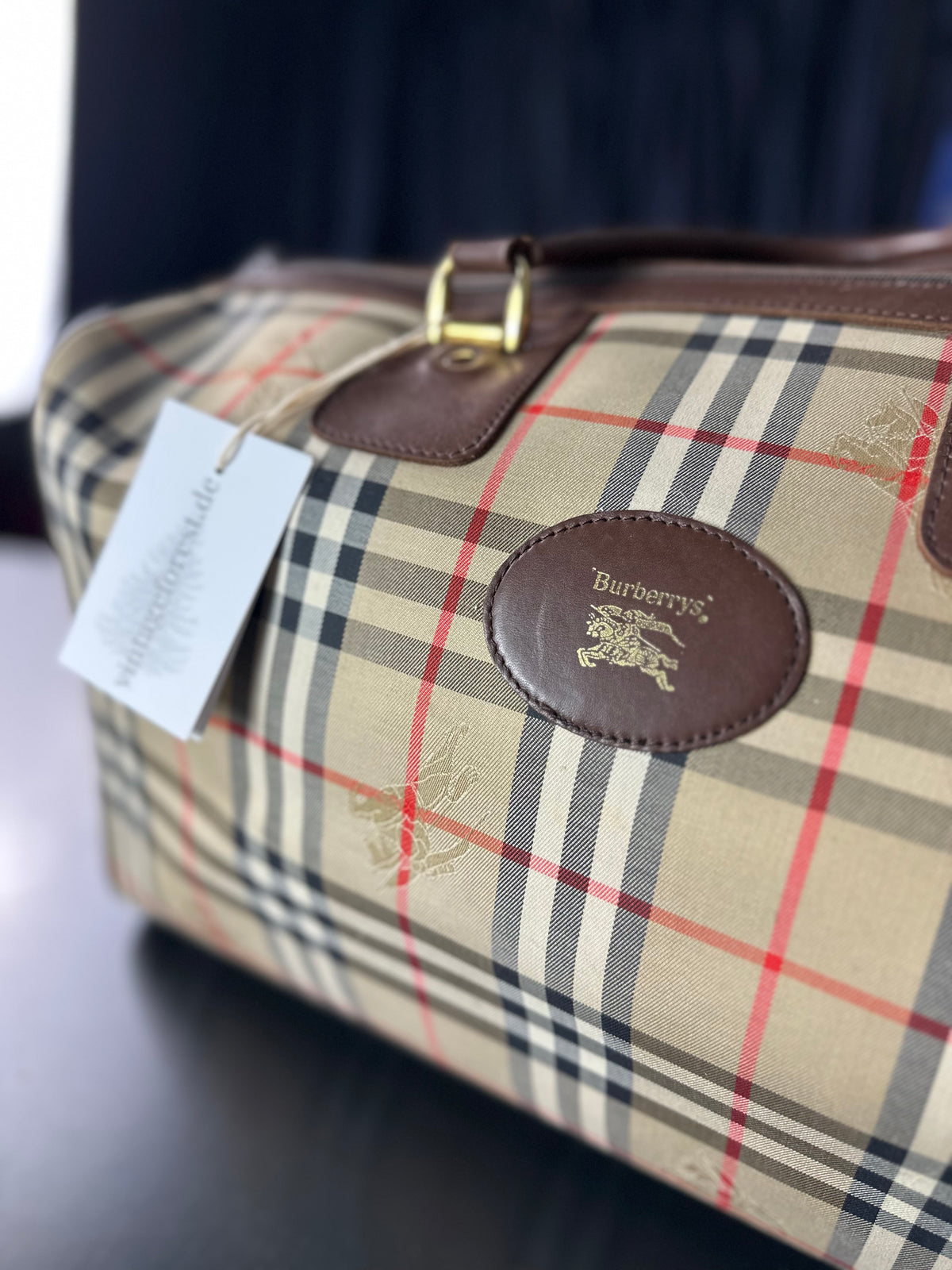 Vintage Burberry Nova Check Duffle Bag
