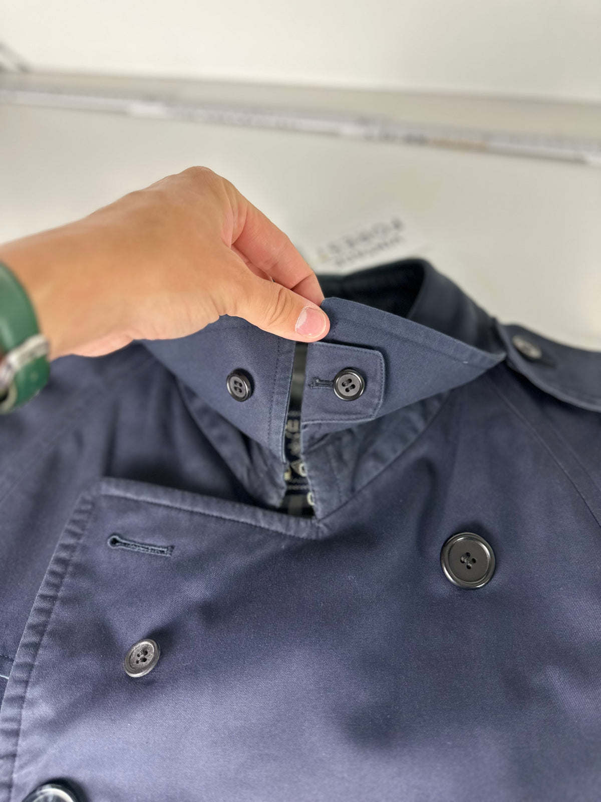 Vintage Burberry Trench Coat Navy Size 46 S