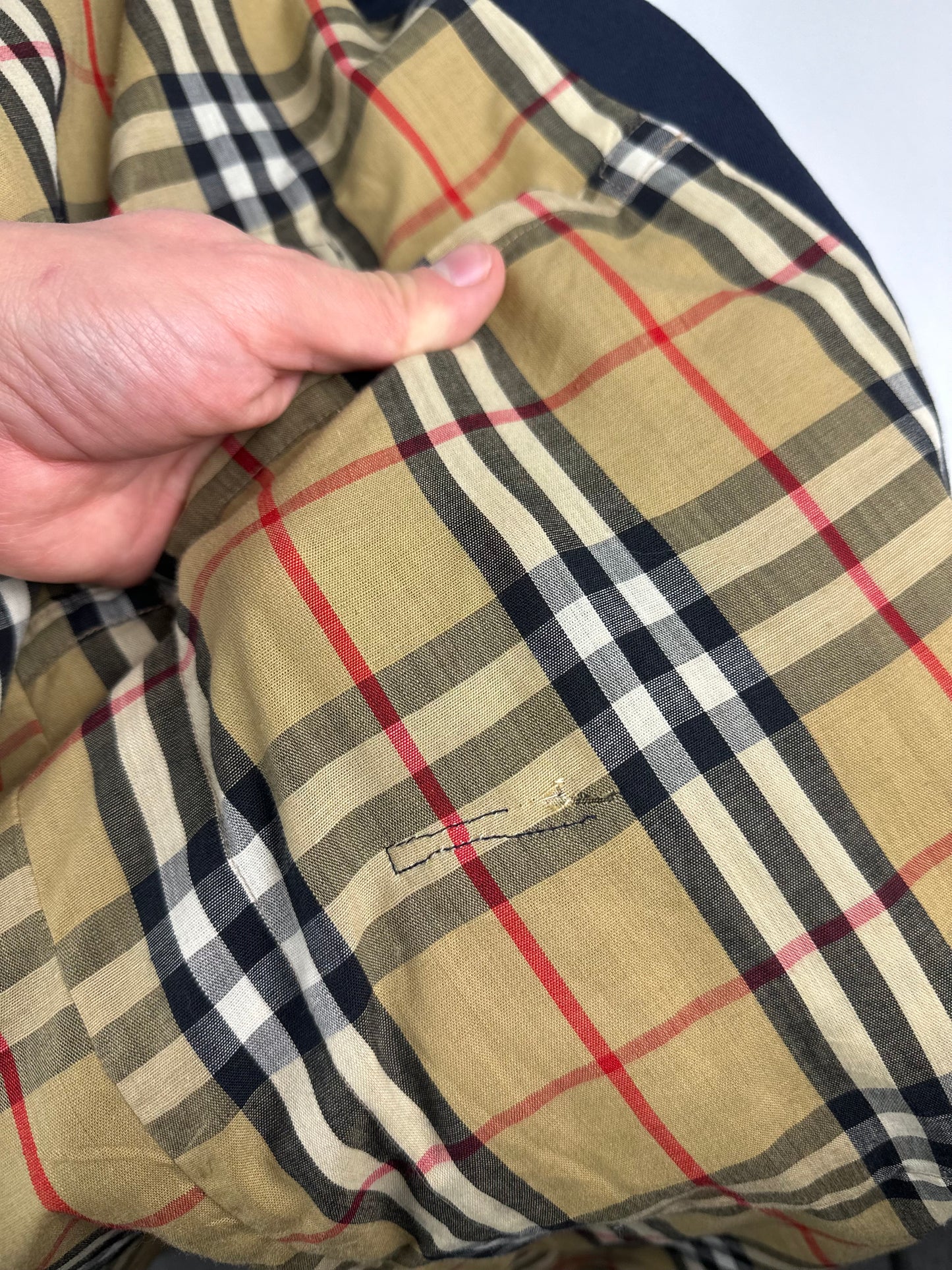 Vintage Burberry Car Coat Navy Size 48
