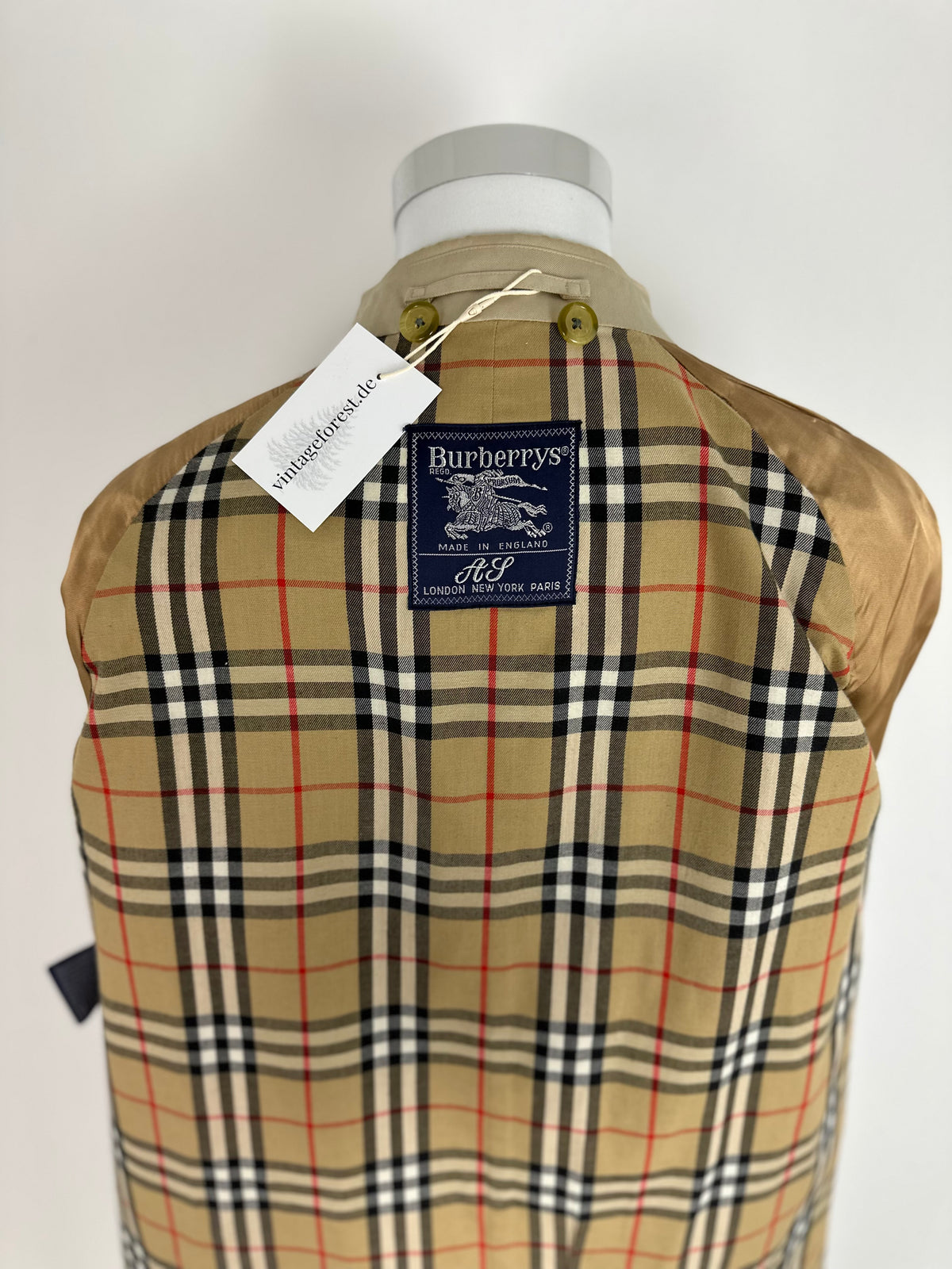 Vintage Burberry Car Coat Creme Size 48 M