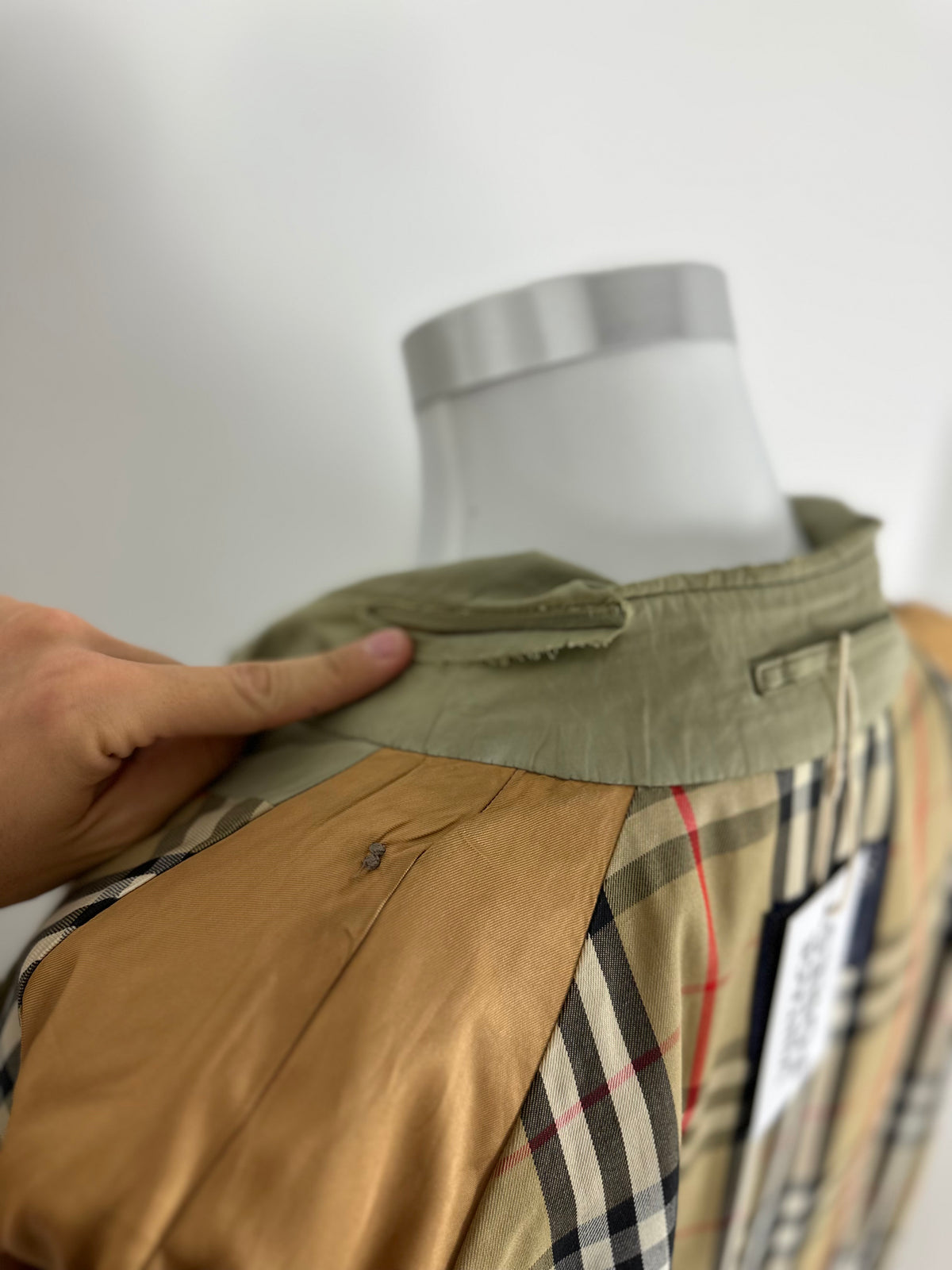 Vintage Burberry Trench Coat Oliv Size 58 XXL