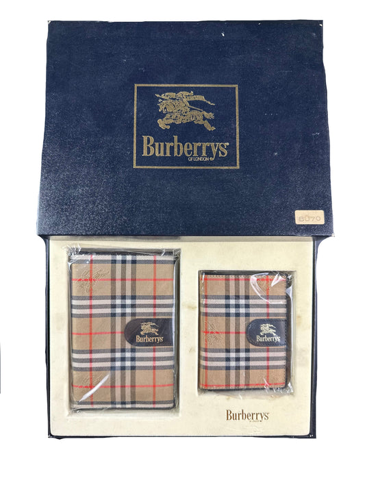 Vintage Burberry Nova Check Agenda Planner Notebook Cover