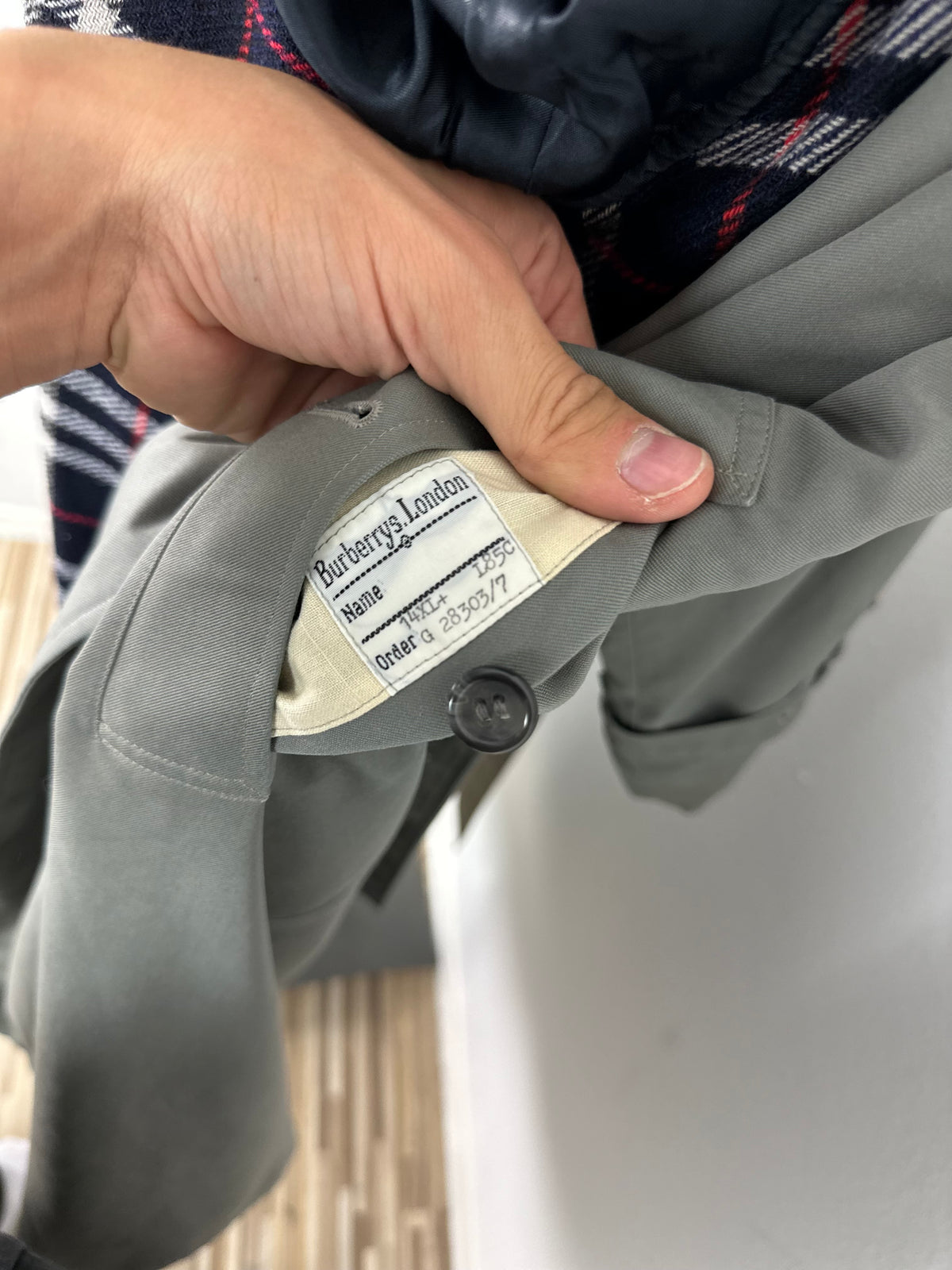 Vintage Burberry Trench Coat Grey Size 14 L
