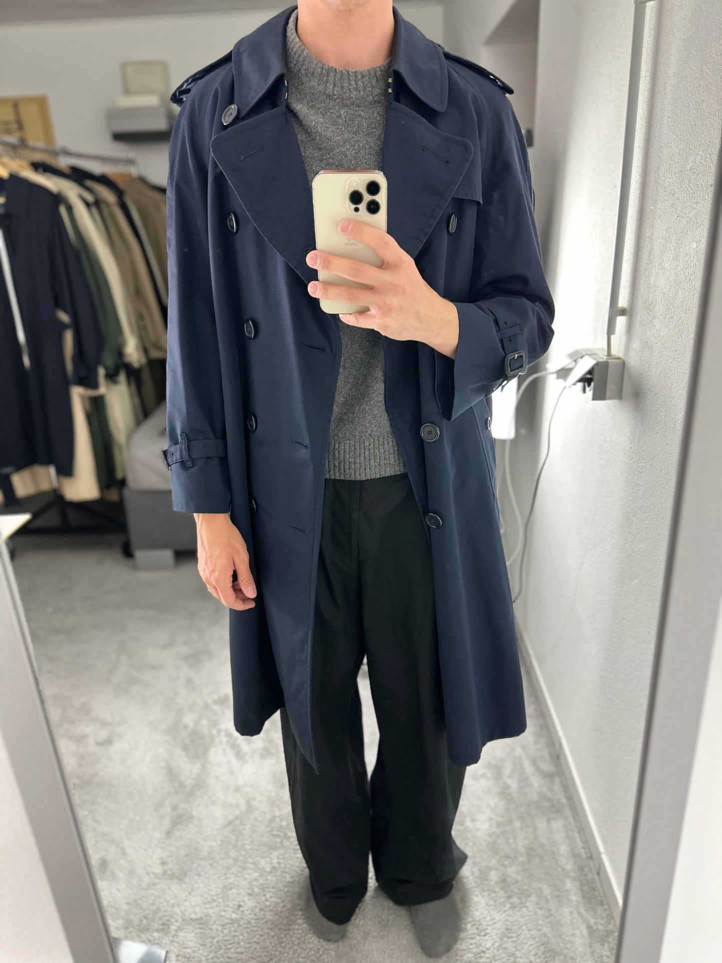 Vintage Burberry Trench Coat Size 48 M With Lining