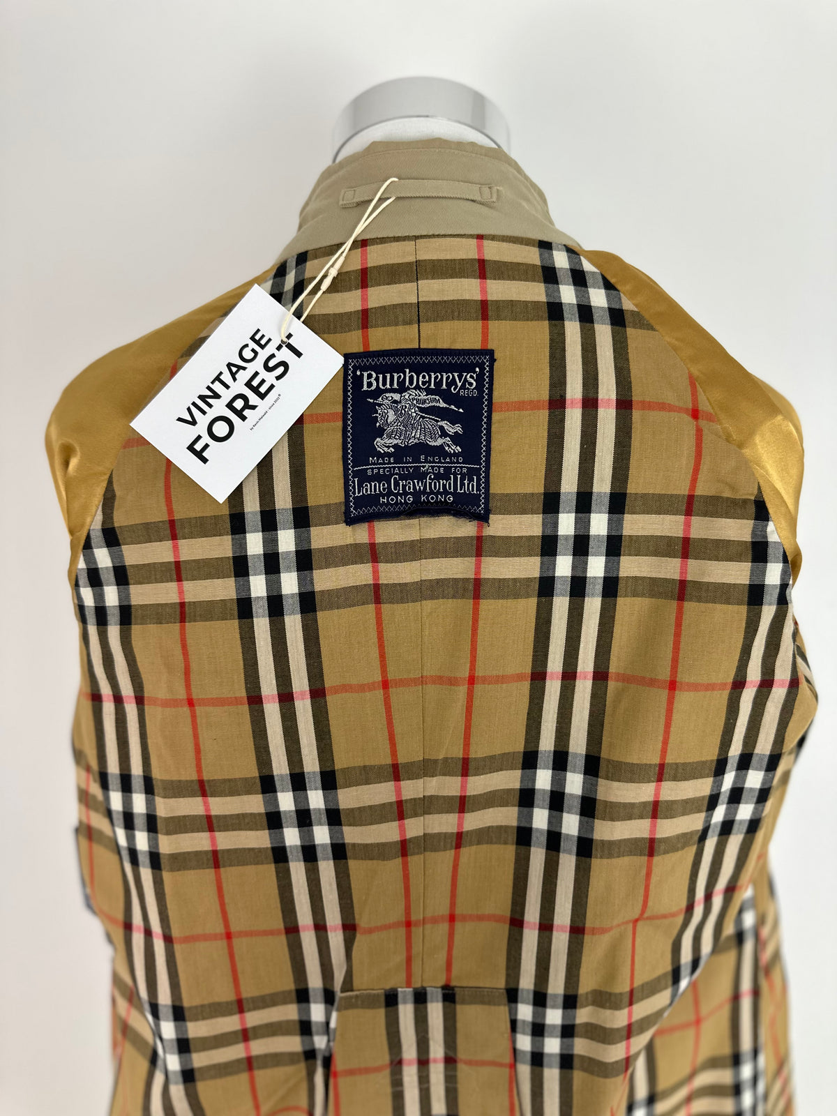 Vintage Burberry Trench Coat Beige Size 8 XS