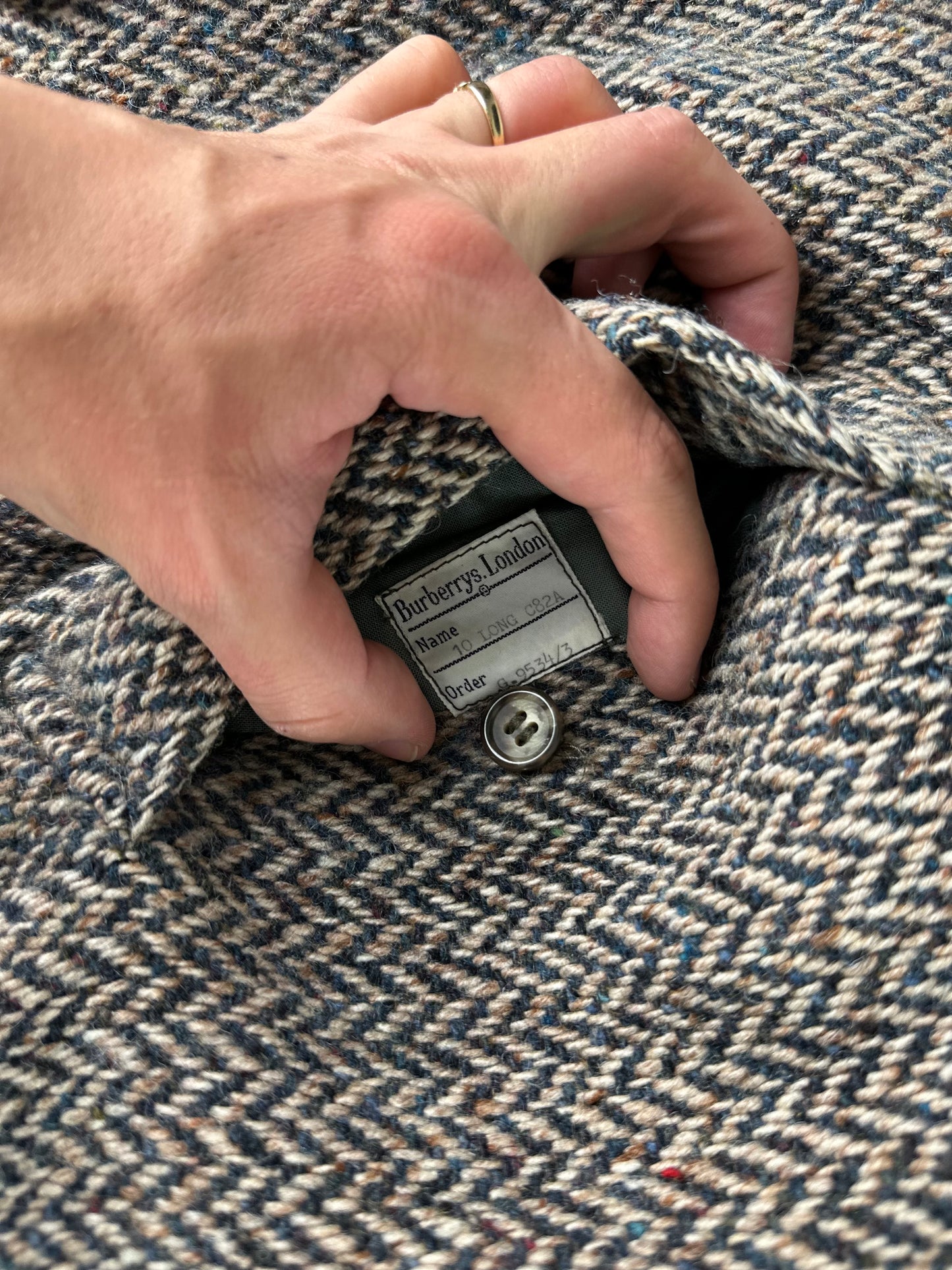 Vintage Burberry Wool Coat Size 12 M