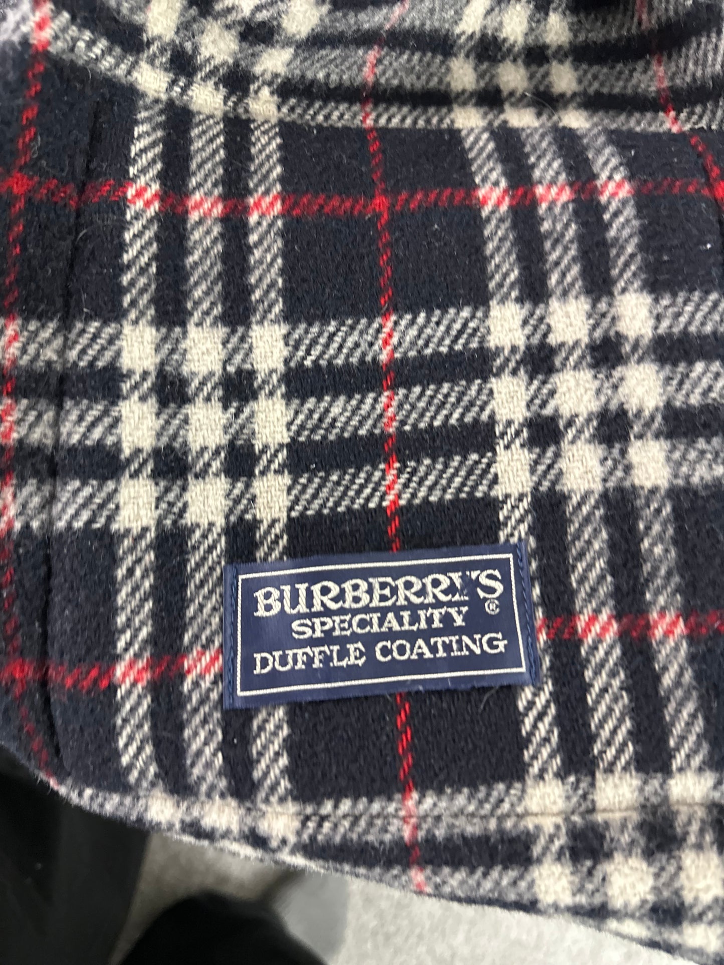 Vintage Burberry Duffle Coat Navy Size 12 M