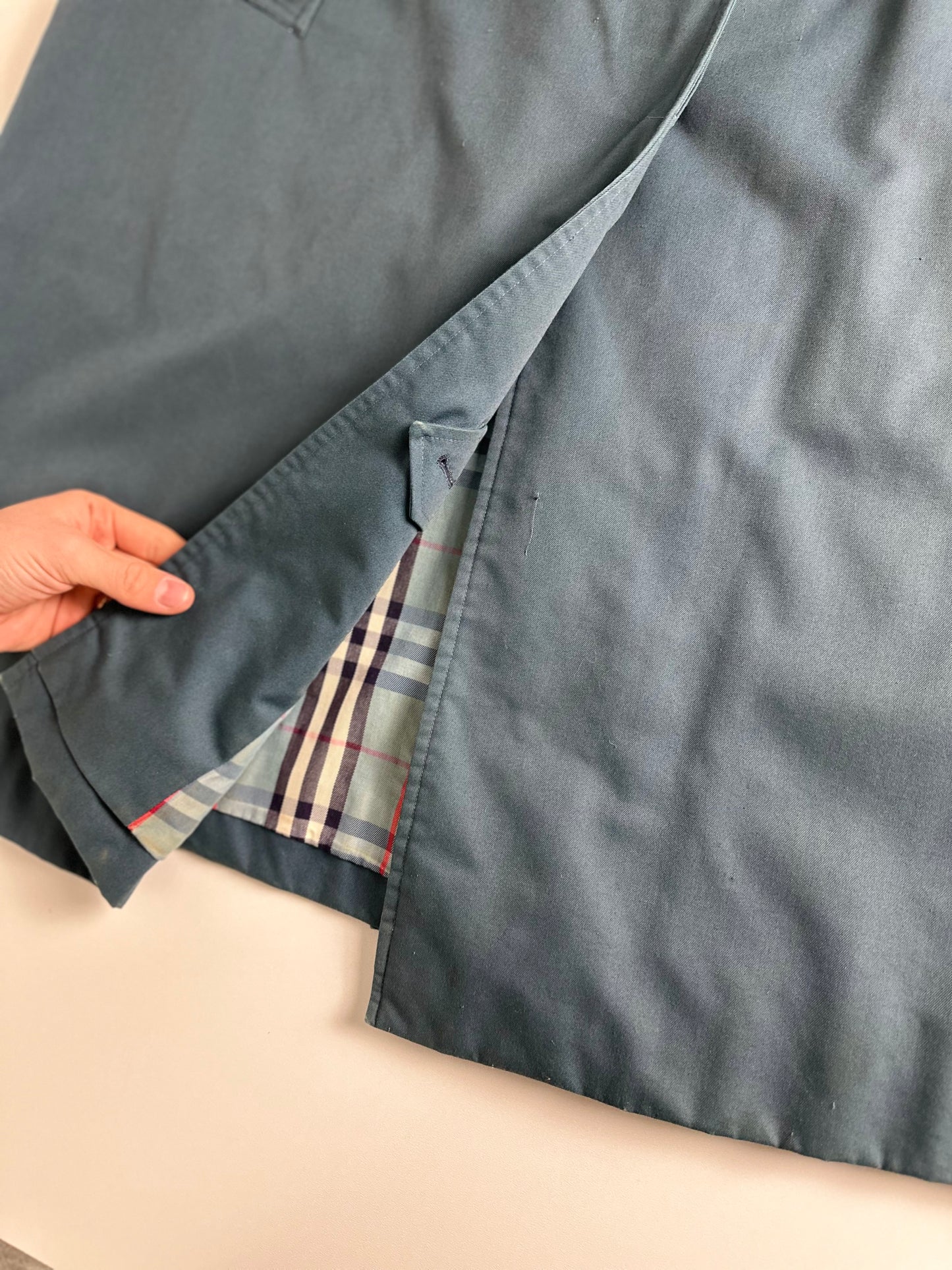 Vintage Burberry Car Coat Blue Size 14 L