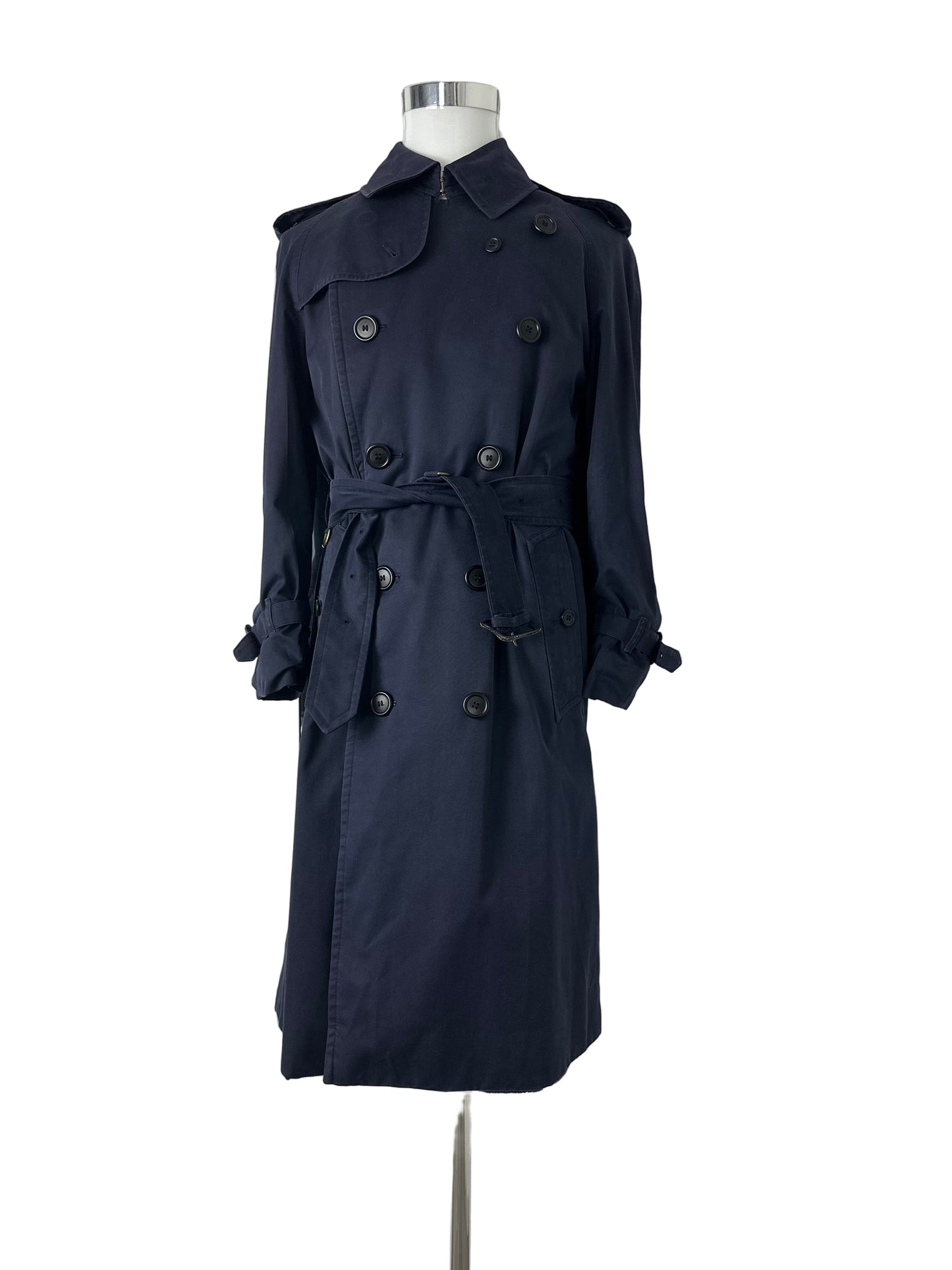 Vintage Burberry Trench Coat Navy Size 44 XS