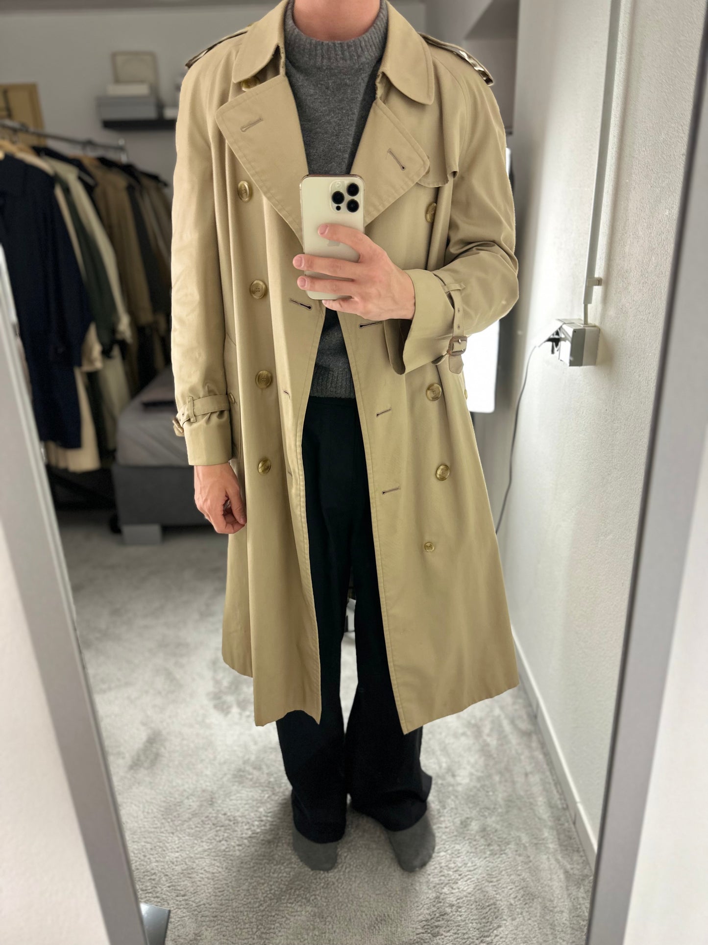 Vintage Burberry Trench Coat Size 52 L